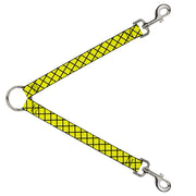 Dog Leash Splitter - Wire Grid Yellow/Black/Gray Dog Leash Splitters Buckle-Down   