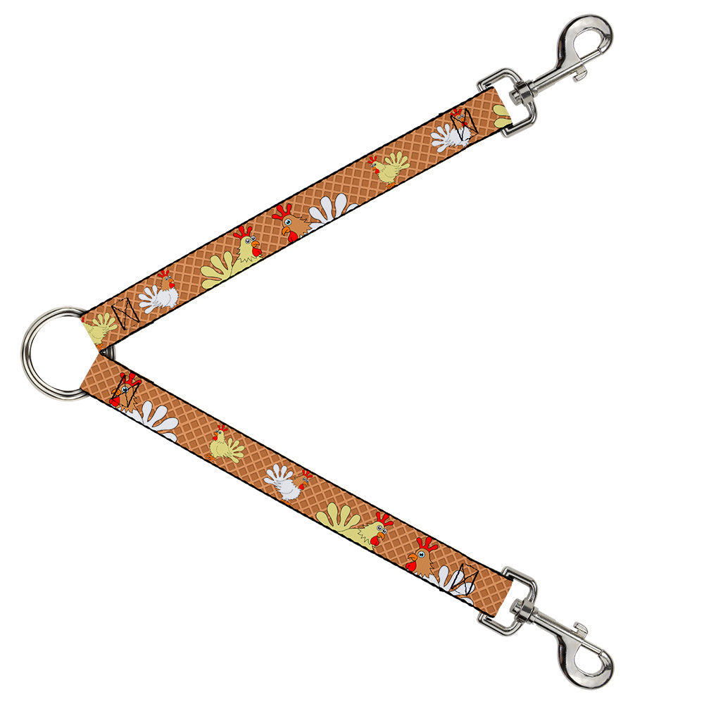 Dog Leash Splitter - Waffle/Chicken Poses Dog Leash Splitters Buckle-Down   