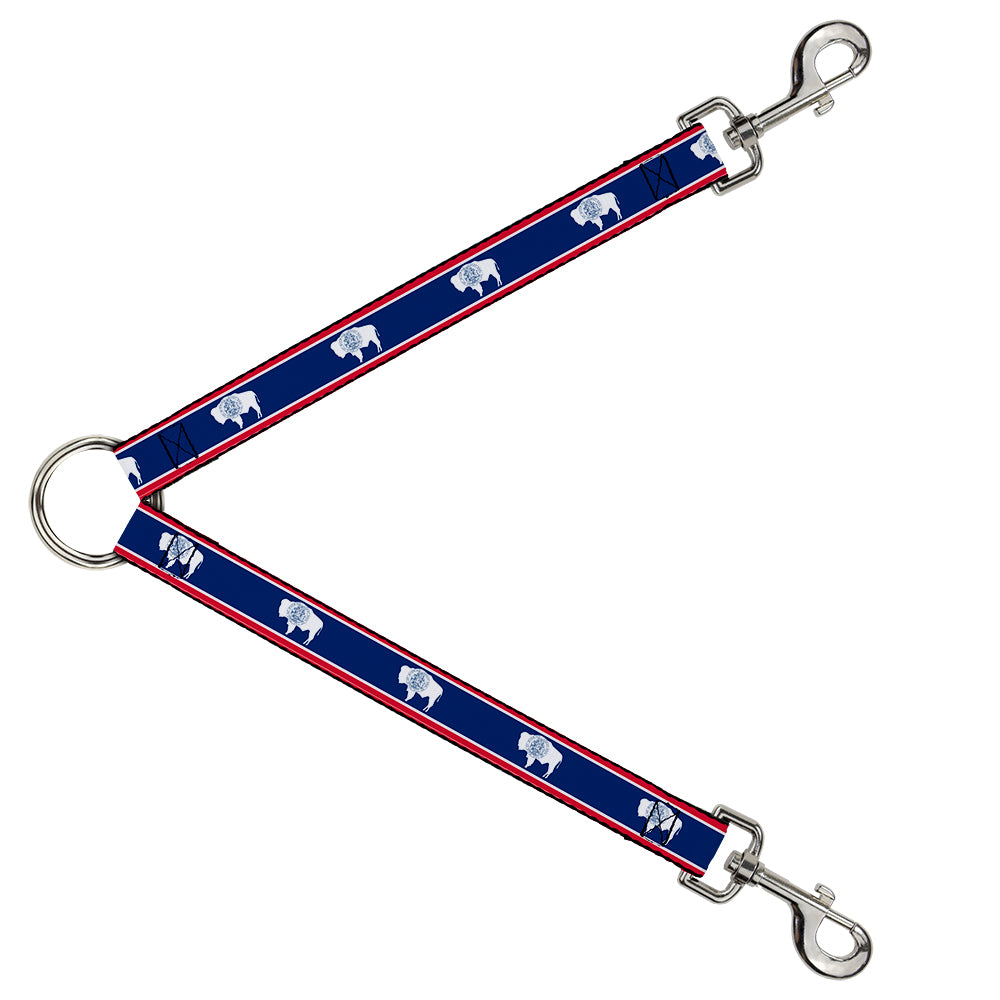 Dog Leash Splitter - Wyoming Flags Dog Leash Splitters Buckle-Down   