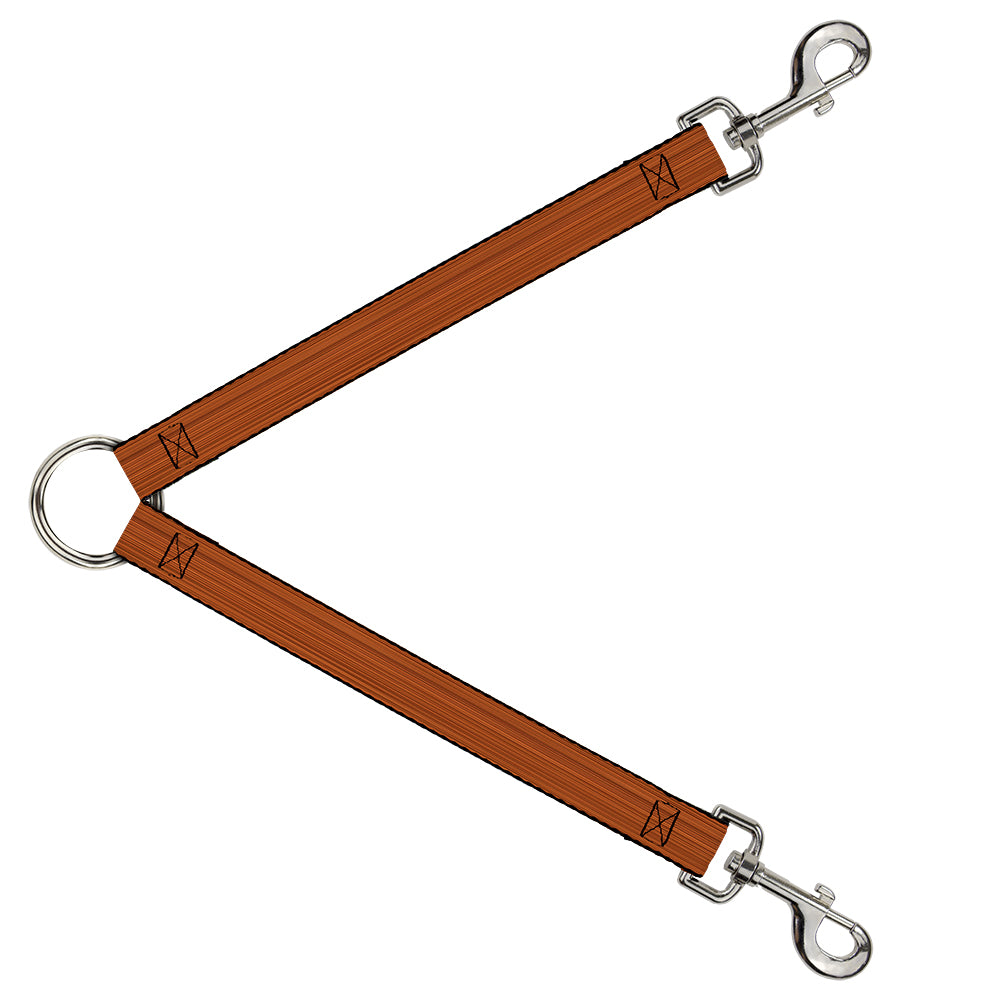 Dog Leash Splitter - Wood Grain2 Horizontal Reddish Brown Dog Leash Splitters Buckle-Down   