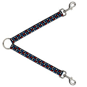 Dog Leash Splitter - Whales Navy/Red/White/Blue Dog Leash Splitters Buckle-Down   