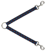 Dog Leash Splitter - Whales Navy/Green/Blue/Red Dog Leash Splitters Buckle-Down   