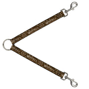 Dog Leash Splitter - Western WHISKEY Heart Repeat Browns Tan Dog Leash Splitters Buckle-Down   
