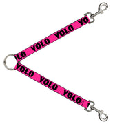 Dog Leash Splitter - YOLO Pink/Black Dog Leash Splitters Buckle-Down   