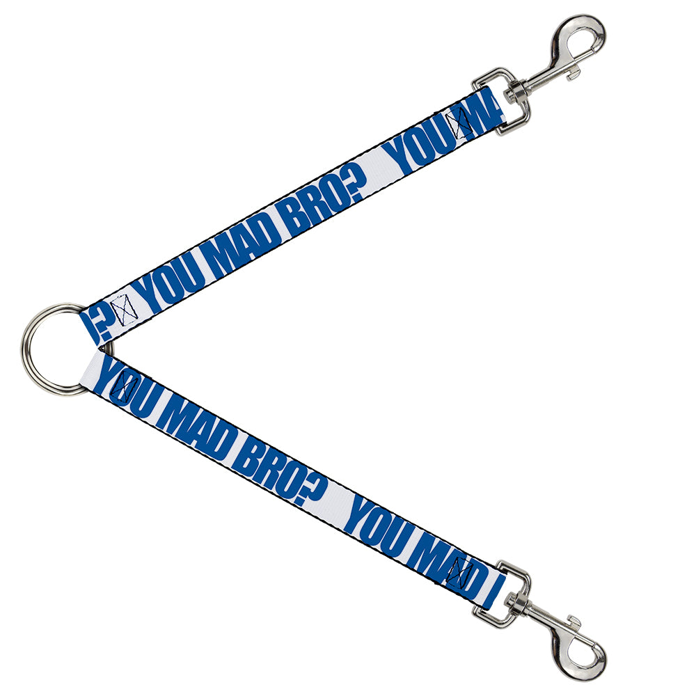 Dog Leash Splitter - YOU MAD BRO White/Royal Dog Leash Splitters Buckle-Down   
