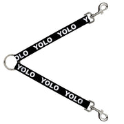 Dog Leash Splitter - YOLO Black/White Dog Leash Splitters Buckle-Down   