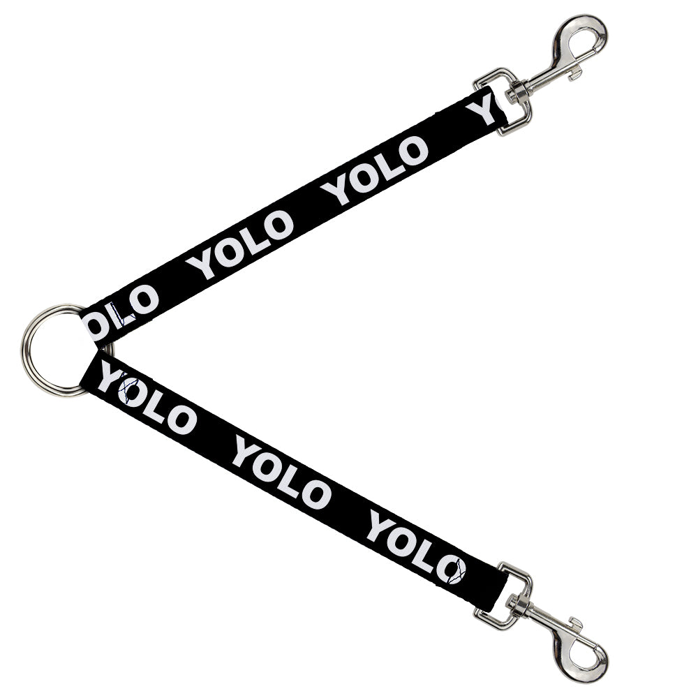 Dog Leash Splitter - YOLO Black/White Dog Leash Splitters Buckle-Down   