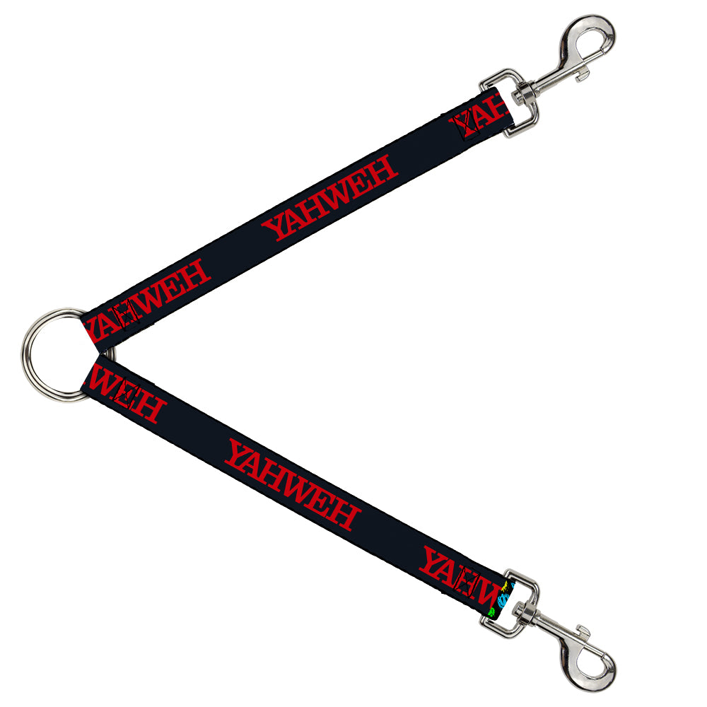 Dog Leash Splitter - YAHWEH Text Navy Blue Red Dog Leash Splitters Buckle-Down   