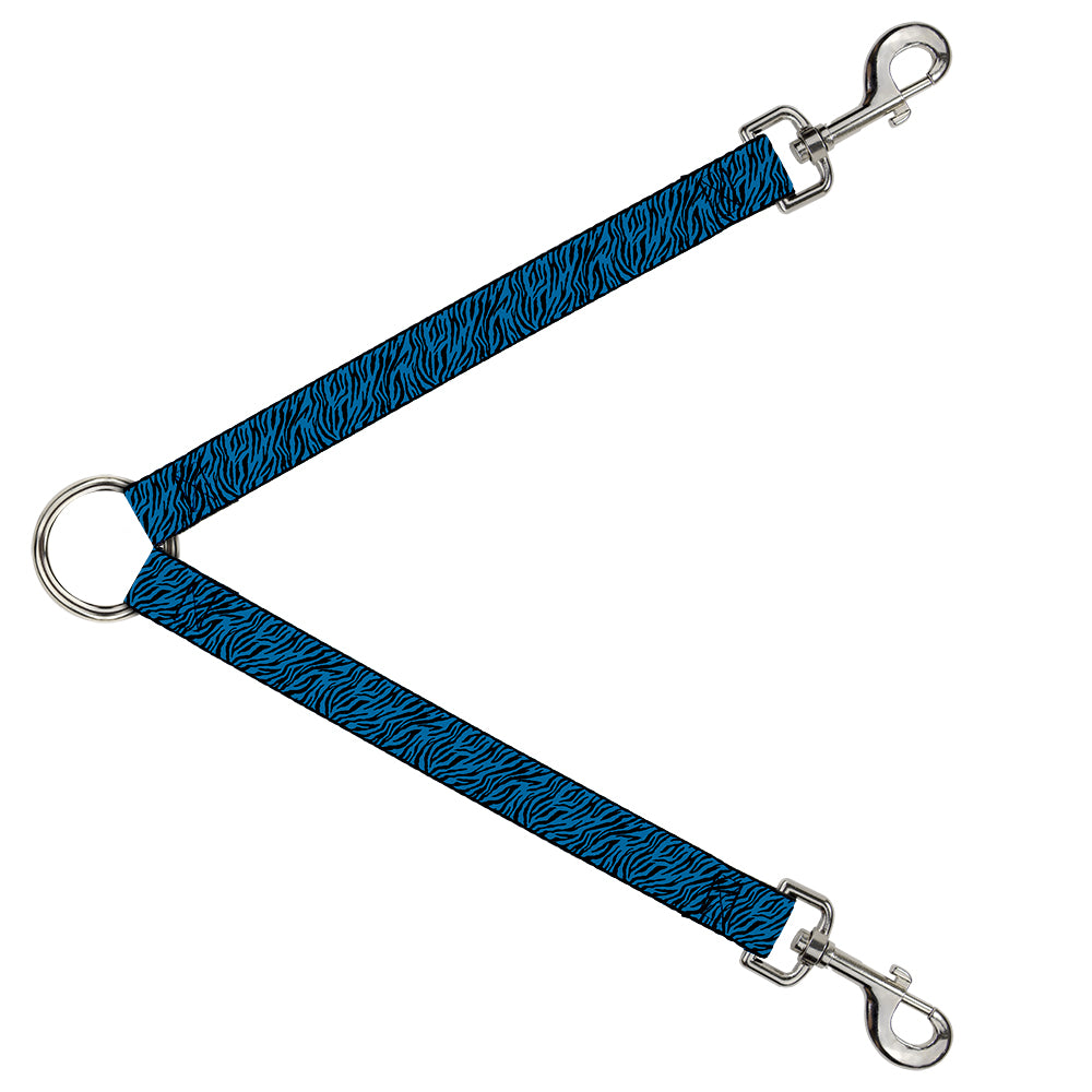 Dog Leash Splitter - Zebra 2 Turquoise Dog Leash Splitters Buckle-Down   