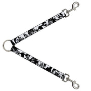 Dog Leash Splitter - Zombies White/Black Dog Leash Splitters Buckle-Down   