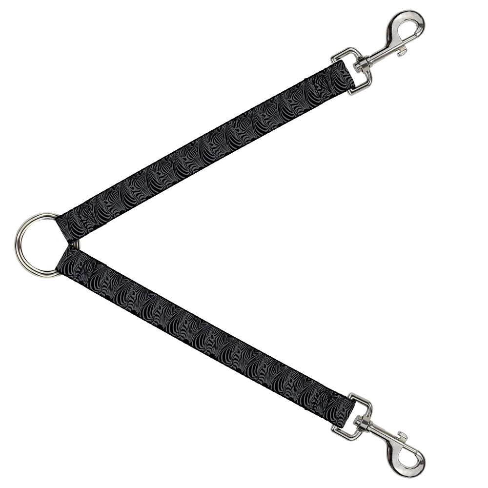 Dog Leash Splitter - Zebra Head Black/Gray Dog Leash Splitters Buckle-Down   