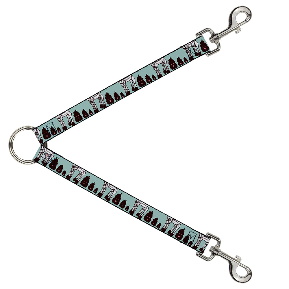 Dog Leash Splitter - Zebra Poops Color Dog Leash Splitters Buckle-Down   