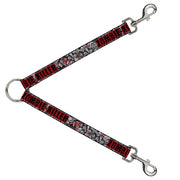 Dog Leash Splitter - ZOMBIE KILLER w/Stacked Zombies Sketch Dog Leash Splitters Buckle-Down   