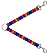 Dog Leash Splitter - Zarape3 Vertical Multi Color Fade Dog Leash Splitters Buckle-Down   