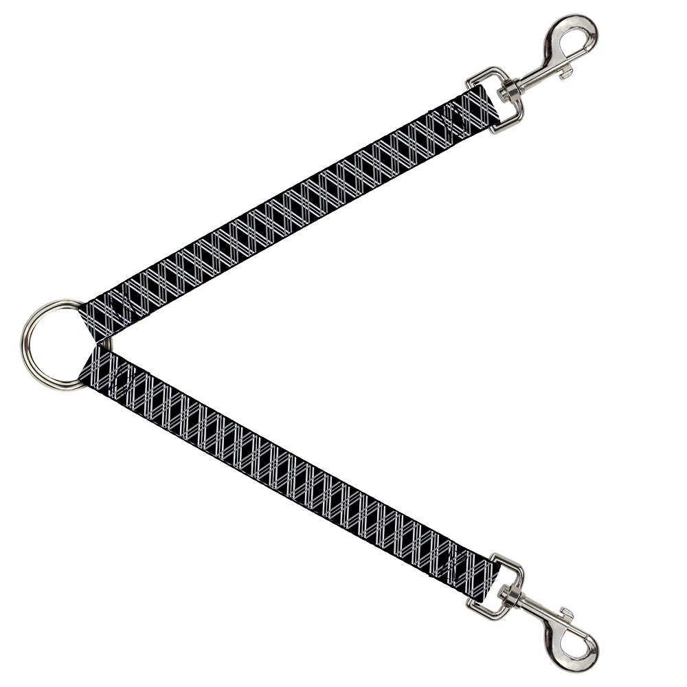 Dog Leash Splitter - Zig Zag Black/Gray/White Dog Leash Splitters Buckle-Down   