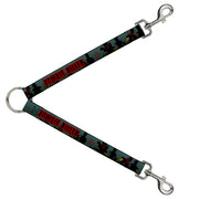 Dog Leash Splitter - ZOMBIE KILLER Zombie March Green/Red/Black Dog Leash Splitters Buckle-Down   