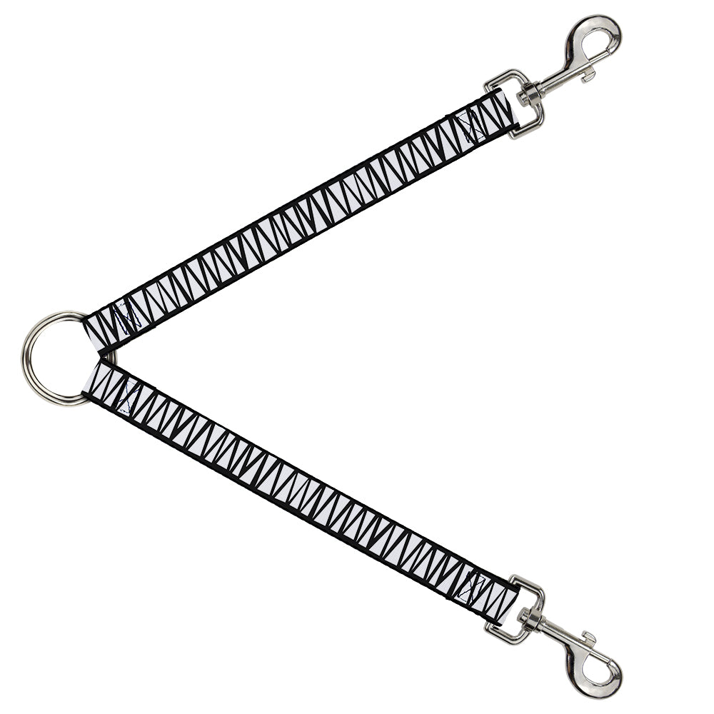 Dog Leash Splitter - Zig Zag Doodle Black/White Dog Leash Splitters Buckle-Down   