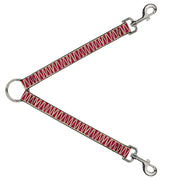 Dog Leash Splitter - Zig Zag Doodle Tan/Red Dog Leash Splitters Buckle-Down   