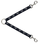 Dog Leash Splitter - Zodiac Aries Symbol/Constellations Black/White Dog Leash Splitters Buckle-Down   