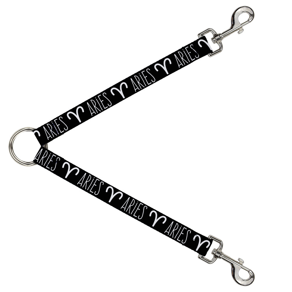 Dog Leash Splitter - Zodiac ARIES/Symbol Black/White Dog Leash Splitters Buckle-Down   