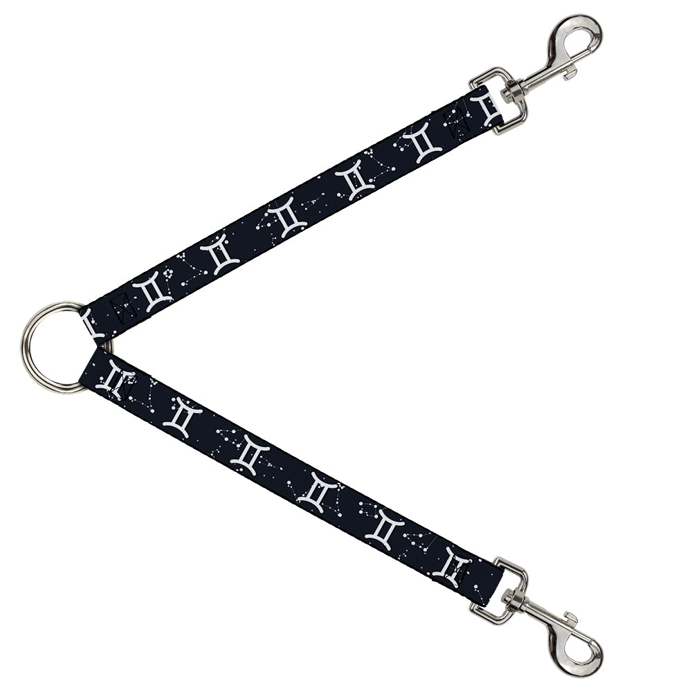 Dog Leash Splitter - Zodiac Gemini Symbol/Constellations Black/White Dog Leash Splitters Buckle-Down   
