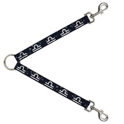 Dog Leash Splitter - Zodiac Libra Symbol/Constellations Black/White Dog Leash Splitters Buckle-Down   