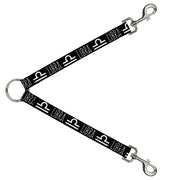 Dog Leash Splitter - Zodiac LIBRA/Symbol Black/White Dog Leash Splitters Buckle-Down   