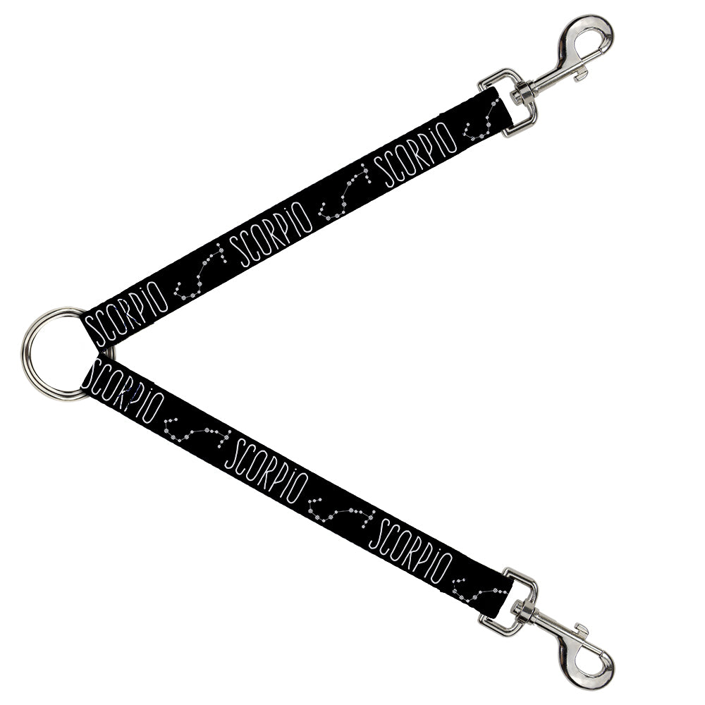 Dog Leash Splitter - Zodiac SCORPIO/Constellation Black/White Dog Leash Splitters Buckle-Down   