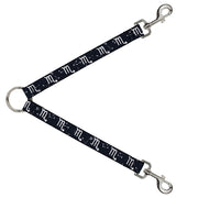 Dog Leash Splitter - Zodiac Scorpio Symbol/Constellations Black/White Dog Leash Splitters Buckle-Down   