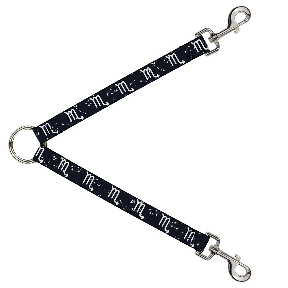 Dog Leash Splitter - Zodiac Scorpio Symbol/Constellations Black/White Dog Leash Splitters Buckle-Down   