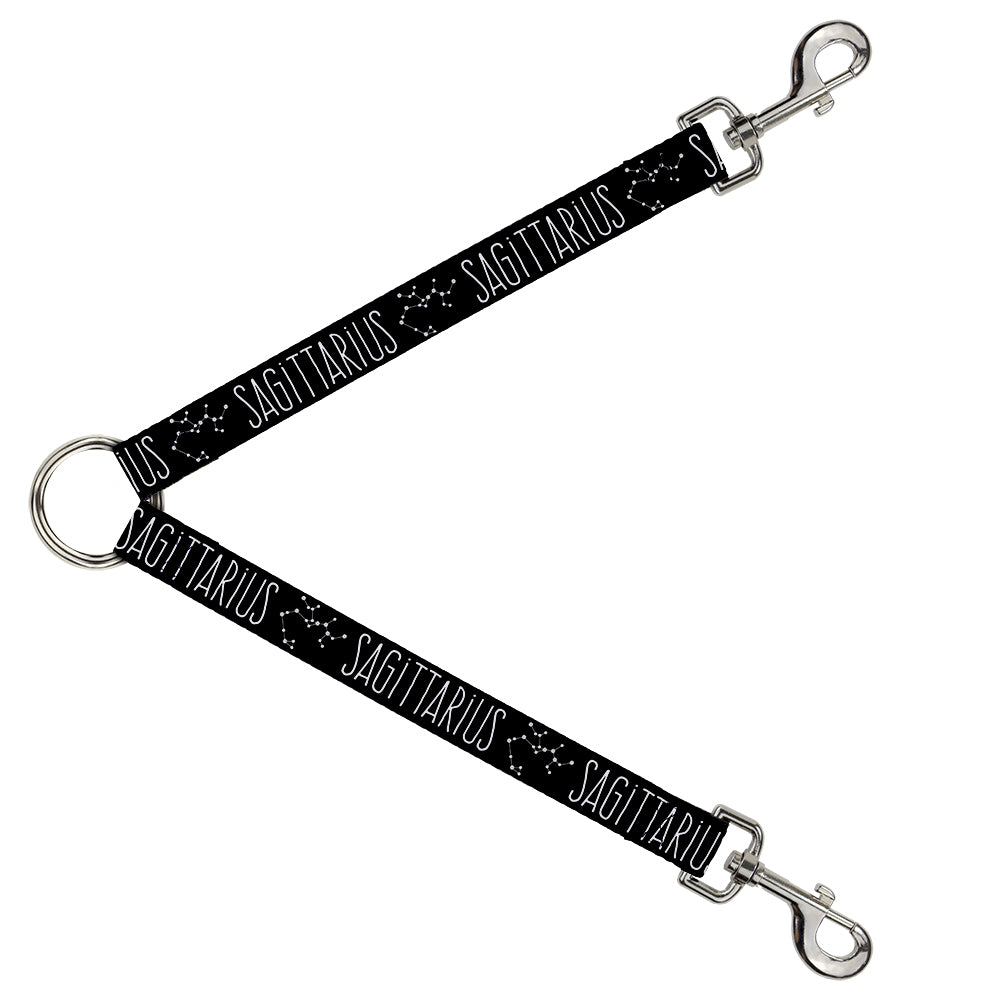 Dog Leash Splitter - Zodiac SAGITTARIUS/Constellation Black/White Dog Leash Splitters Buckle-Down   