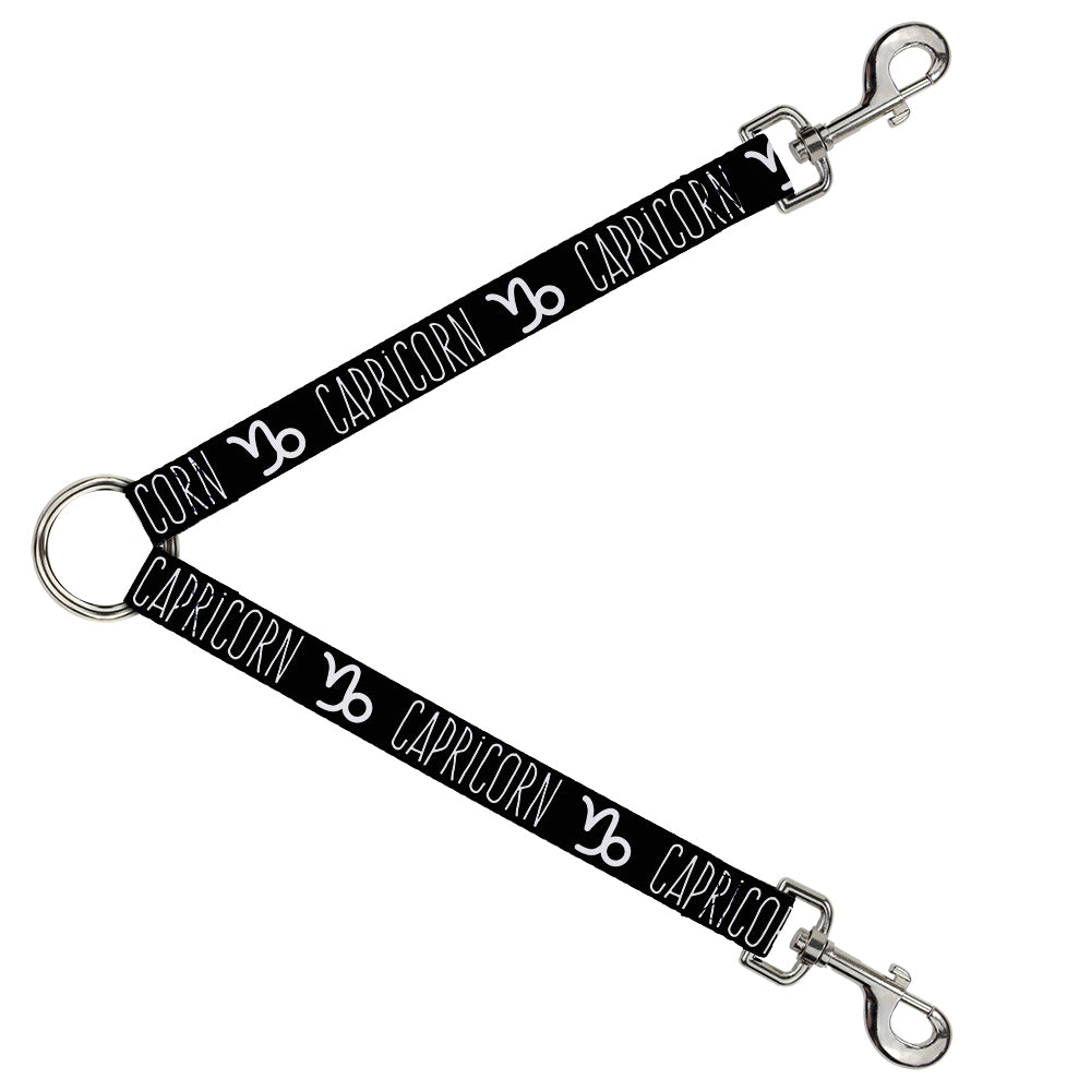 Dog Leash Splitter - Zodiac CAPRICORN/Symbol Black/White Dog Leash Splitters Buckle-Down   