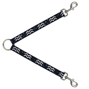 Dog Leash Splitter - Zodiac Aquarius Symbol/Constellations Black/White Dog Leash Splitters Buckle-Down   