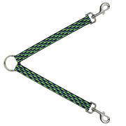 Dog Leash Splitter - Abstract Scribble Black/Blue/Neon Green Dog Leash Splitters Buckle-Down   