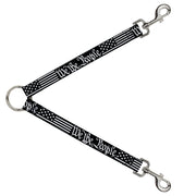 Dog Leash Splitter - Americana Flag WE THE PEOPLE Black White Dog Leash Splitters Buckle-Down   