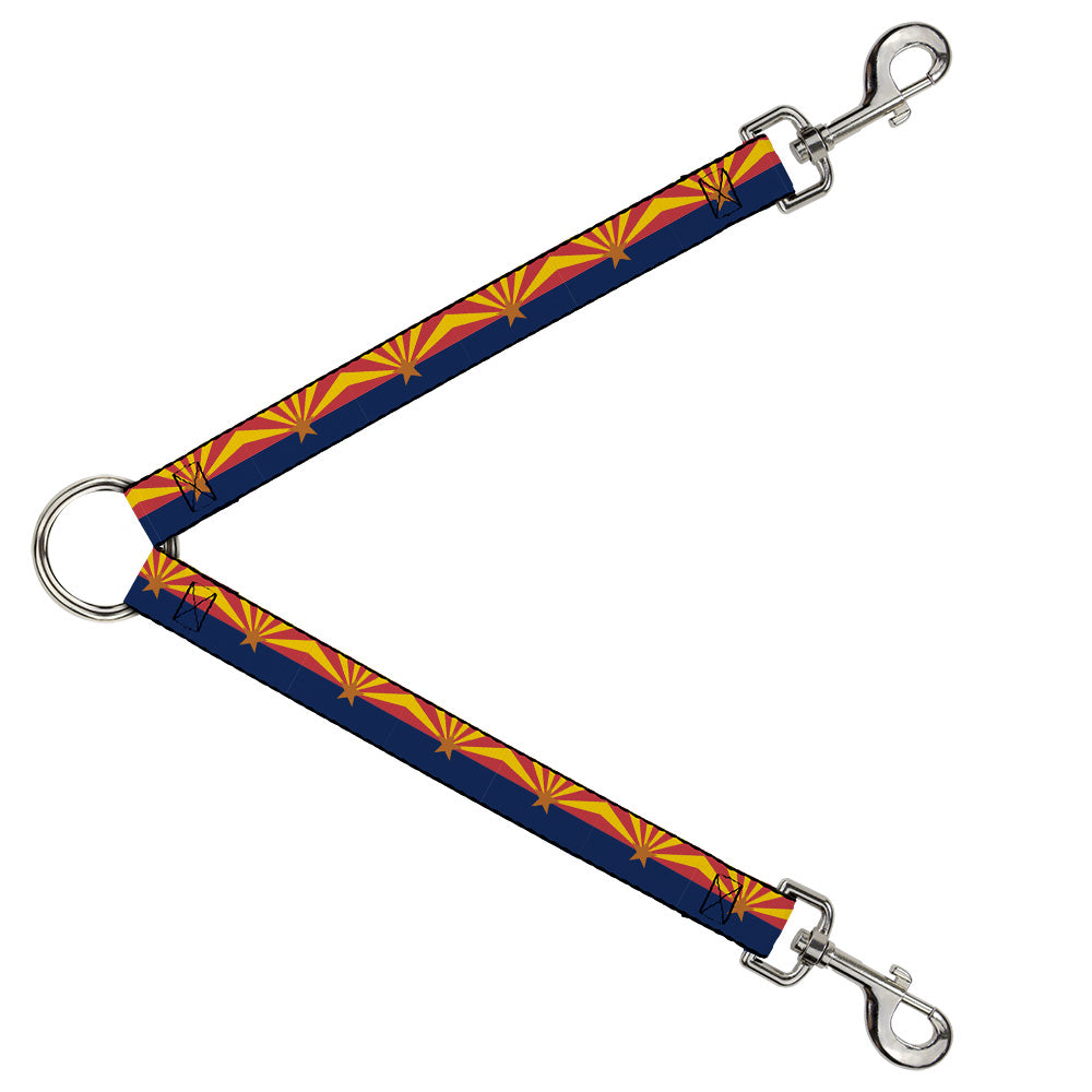 Dog Leash Splitter - Arizona Flag Red Yellow Gold Blue Dog Leash Splitters Buckle-Down   
