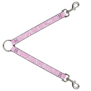 Dog Leash Splitter - Bandana/Skulls White/Pink Dog Leash Splitters Buckle-Down   