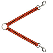 Dog Leash Splitter - Buffalo Plaid Black/Orange Dog Leash Splitters Buckle-Down   