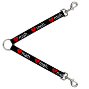 Dog Leash Splitter - Broken Heart MEH Black/Red/White Dog Leash Splitters Buckle-Down   