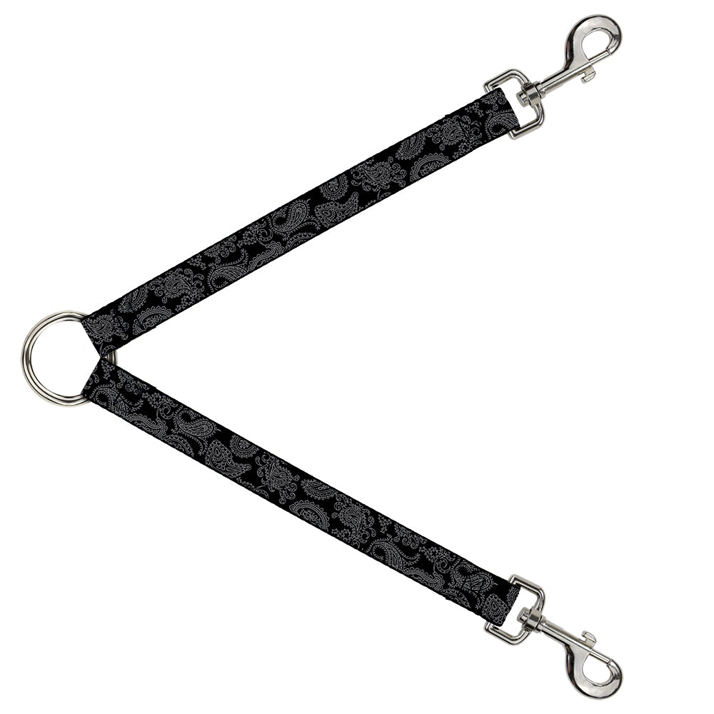 Dog Leash Splitter - Bandana Black/Gray Dog Leash Splitters Buckle-Down   