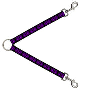 Dog Leash Splitter - BD Skulls w/Wings Black/Purple Dog Leash Splitters Buckle-Down   