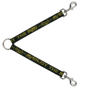 Dog Leash Splitter - BD Winged Skull ENJOY THE RIDE Olive/Lime Green Dog Leash Splitters Buckle-Down   