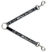 Dog Leash Splitter - BD Skull MAKE YOUR FATE Black/White Dog Leash Splitters Buckle-Down   