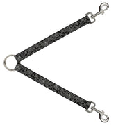 Dog Leash Splitter - BD Logo Scattered Black/Gray Dog Leash Splitters Buckle-Down   