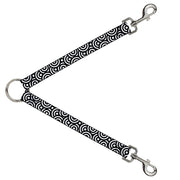 Dog Leash Splitter - Bullseye Stacked Black/White Dog Leash Splitters Buckle-Down   