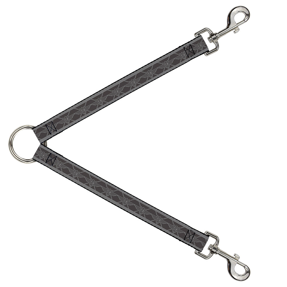 Dog Leash Splitter - BD Monogram2 Grays Dog Leash Splitters Buckle-Down   