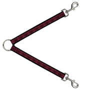 Dog Leash Splitter - BD Monogram2 Red/Black Dog Leash Splitters Buckle-Down   