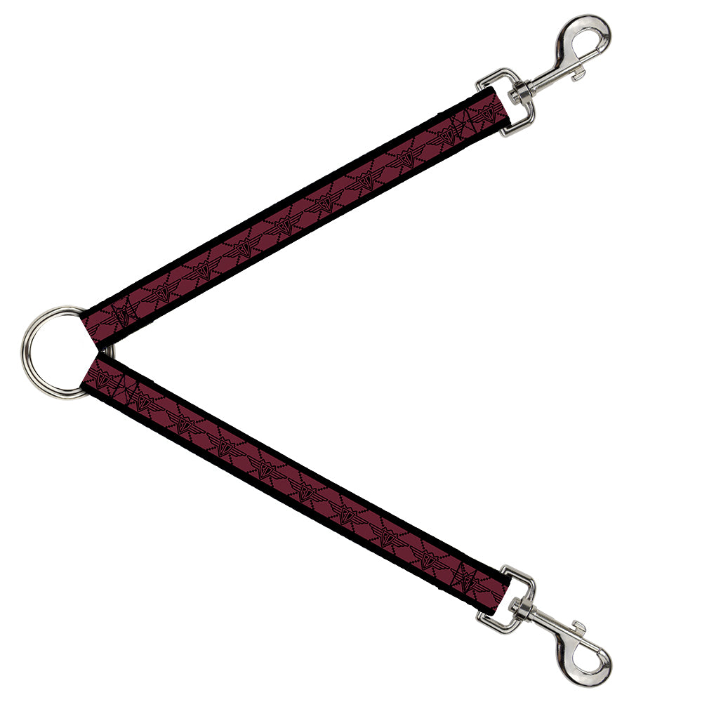 Dog Leash Splitter - BD Monogram2 Red/Black Dog Leash Splitters Buckle-Down   