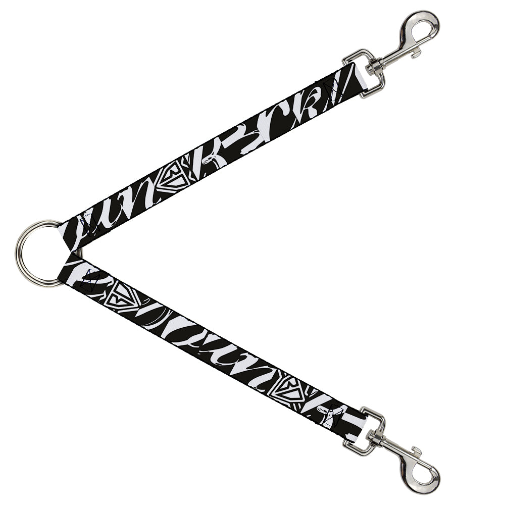 Dog Leash Splitter - BD Logo/BUCKLE-DOWN Script Black/White Dog Leash Splitters Buckle-Down   