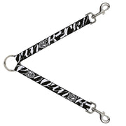 Dog Leash Splitter - BD Logo/BUCKLE-DOWN Script Black/White Dog Leash Splitters Buckle-Down   